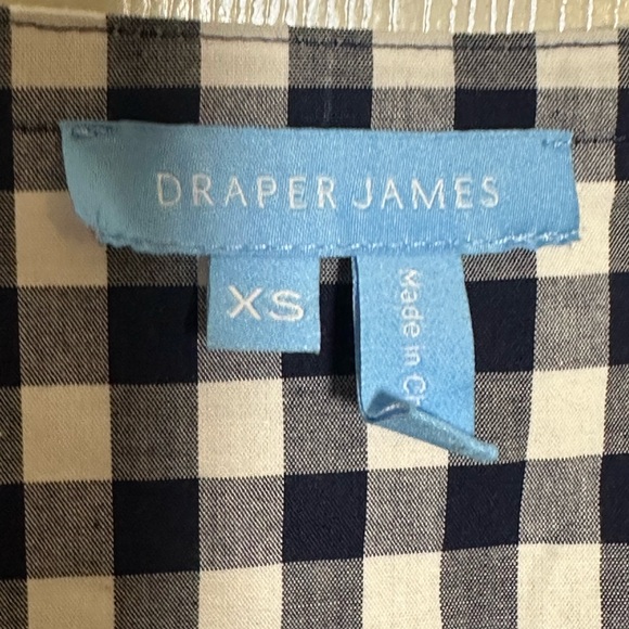 NWOT Draper James Navy and White Gingham Dress - Picture 2 of 5